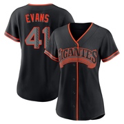 Black Replica Darrell Evans Women's San Francisco Giants Alternate Jersey