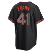 Black Replica Darrell Evans Youth San Francisco Giants Alternate Jersey