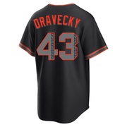 Black Replica Dave Dravecky Youth San Francisco Giants Alternate Jersey