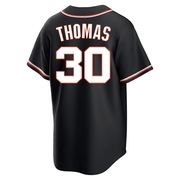 Black Replica Derrel Thomas Youth San Francisco Giants Fashion Out Jersey