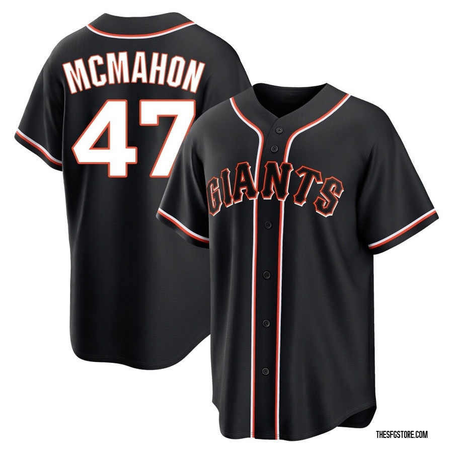 Black Replica Don Mcmahon Men's San Francisco Giants Fashion Out Jersey