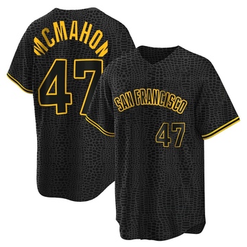 Black Replica Don Mcmahon Youth San Francisco Giants Snake Skin City Jersey
