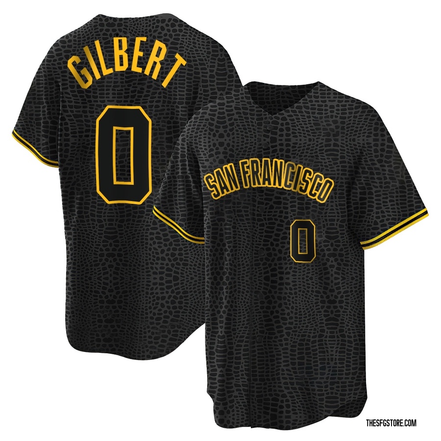 Black Replica Drew Gilbert Men's San Francisco Giants Snake Skin City Jersey