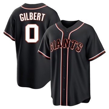 Black Replica Drew Gilbert Youth San Francisco Giants Fashion Out Jersey