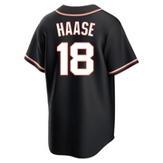 Black Replica Eric Haase Men's San Francisco Giants Fashion Out Jersey