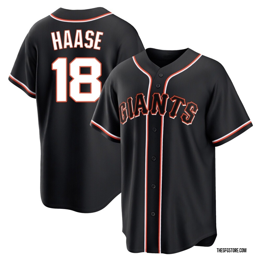 Black Replica Eric Haase Men's San Francisco Giants Fashion Out Jersey
