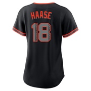 Black Replica Eric Haase Women's San Francisco Giants Alternate Jersey