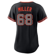 Black Replica Erik Miller Women's San Francisco Giants Alternate Jersey