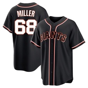 Black Replica Erik Miller Youth San Francisco Giants Fashion Out Jersey