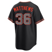 Black Replica Gary Matthews Youth San Francisco Giants Alternate Jersey