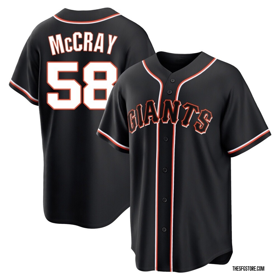 Black Replica Grant McCray Youth San Francisco Giants Fashion Out Jersey