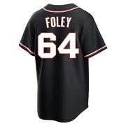 Black Replica Jason Foley Men's San Francisco Giants Fashion Out Jersey