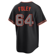 Black Replica Jason Foley Youth San Francisco Giants Alternate Jersey