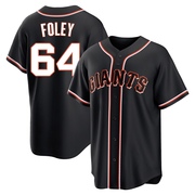 Black Replica Jason Foley Youth San Francisco Giants Fashion Out Jersey