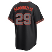 Black Replica Jeff Samardzija Youth San Francisco Giants Alternate Jersey