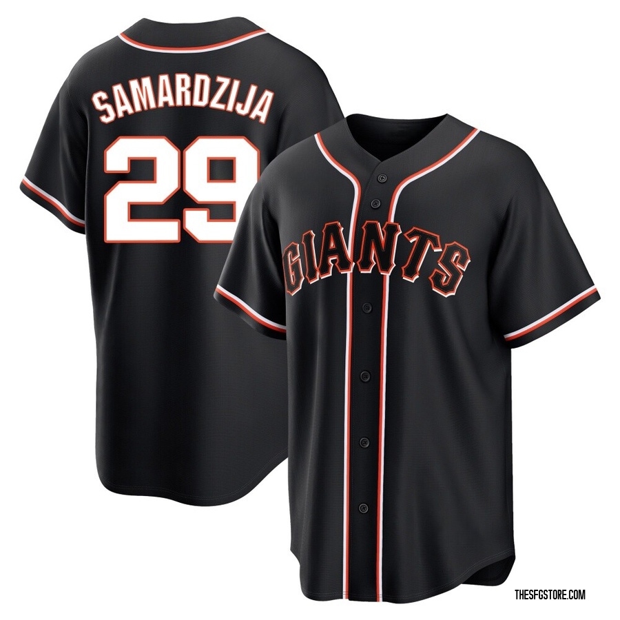 Black Replica Jeff Samardzija Youth San Francisco Giants Fashion Out Jersey