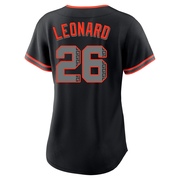 Black Replica Jeffrey Leonard Women's San Francisco Giants Alternate Jersey