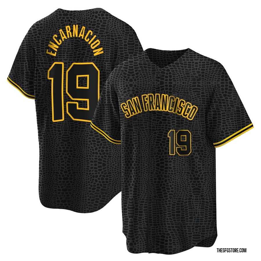Black Replica Jerar Encarnacion Youth San Francisco Giants Snake Skin City Jersey