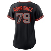 Black Replica Jesus Rodriguez Women's San Francisco Giants Alternate Jersey