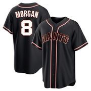 Black Replica Joe Morgan Men's San Francisco Giants Fashion Out Jersey