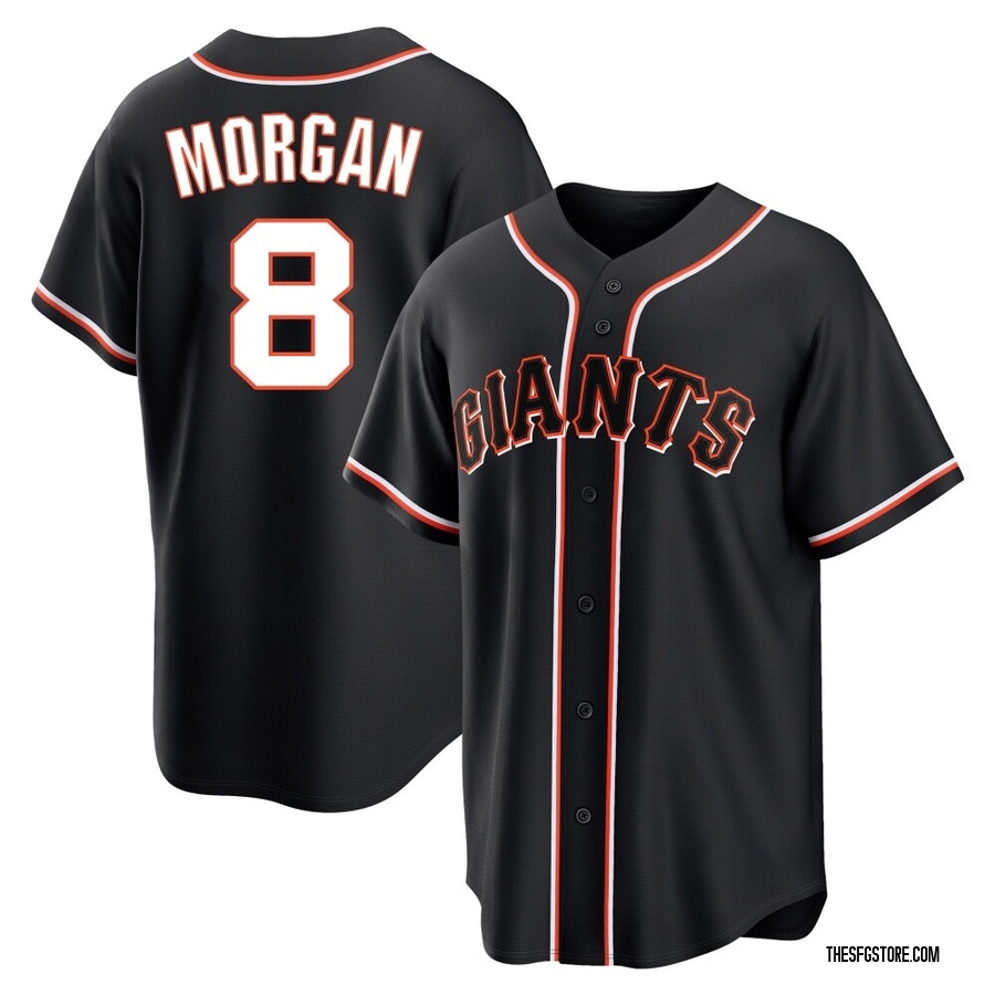 Black Replica Joe Morgan Men's San Francisco Giants Fashion Out Jersey