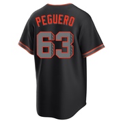 Black Replica Joel Peguero Men's San Francisco Giants Alternate Jersey