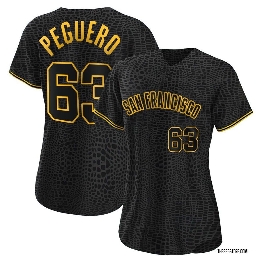 Black Replica Joel Peguero Women's San Francisco Giants Snake Skin City Jersey
