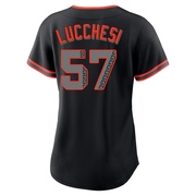 Black Replica Joey Lucchesi Women's San Francisco Giants Alternate Jersey
