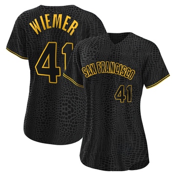 Black Replica Joey Wiemer Women's San Francisco Giants Snake Skin City Jersey