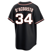 Black Replica John D'acquisto Men's San Francisco Giants Fashion Out Jersey
