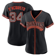Black Replica John D'acquisto Women's San Francisco Giants Alternate Jersey