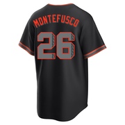 Black Replica John Montefusco Youth San Francisco Giants Alternate Jersey
