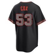 Black Replica Jonah Cox Men's San Francisco Giants Alternate Jersey