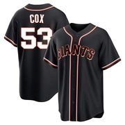 Black Replica Jonah Cox Youth San Francisco Giants Fashion Out Jersey