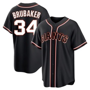 Black Replica JT Brubaker Men's San Francisco Giants Fashion Out Jersey