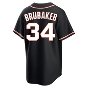 Black Replica JT Brubaker Men's San Francisco Giants Fashion Out Jersey