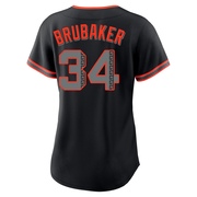 Black Replica JT Brubaker Women's San Francisco Giants Alternate Jersey