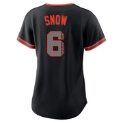 Black Replica J.t. Snow Women's San Francisco Giants Alternate Jersey