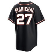 Black Replica Juan Marichal Men's San Francisco Giants Fashion Out Jersey
