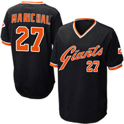 Black Replica Juan Marichal Men's San Francisco Giants Throwback Jersey