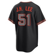 Black Replica Jung Hoo Lee Men's San Francisco Giants Alternate Jersey