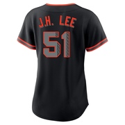 Black Replica Jung Hoo Lee Women's San Francisco Giants Alternate Jersey