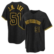 Black Replica Jung Hoo Lee Youth San Francisco Giants Snake Skin City Jersey
