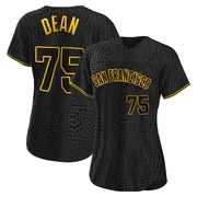 Black Replica Justin Dean Women's San Francisco Giants Snake Skin City Jersey