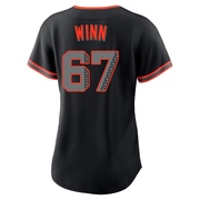 Black Replica Keaton Winn Women's San Francisco Giants Alternate Jersey