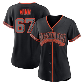 Black Replica Keaton Winn Women's San Francisco Giants Alternate Jersey
