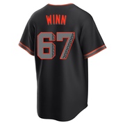 Black Replica Keaton Winn Youth San Francisco Giants Alternate Jersey