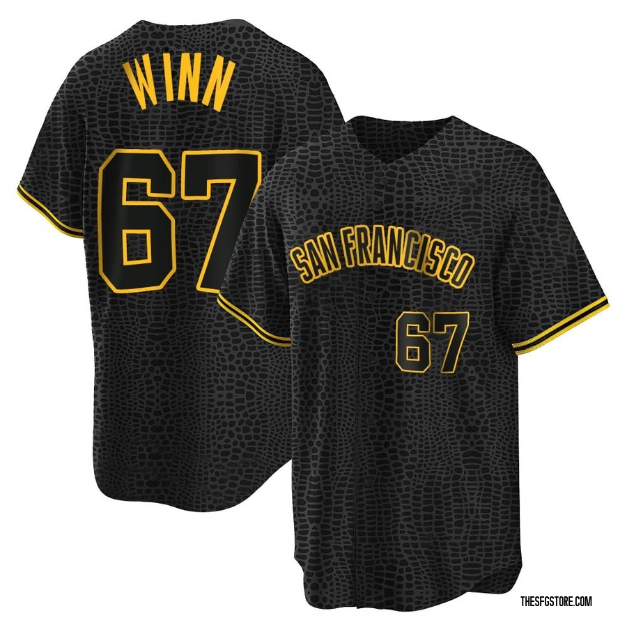 Black Replica Keaton Winn Youth San Francisco Giants Snake Skin City Jersey