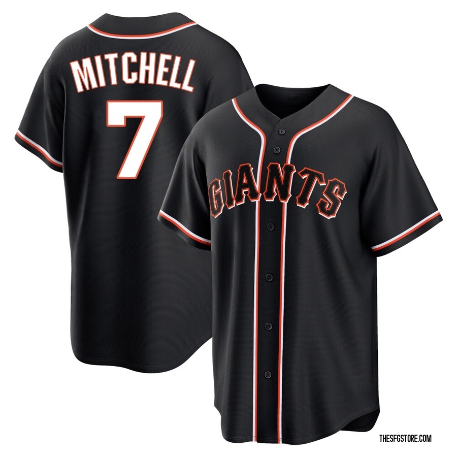 Black Replica Kevin Mitchell Men's San Francisco Giants Fashion Out Jersey