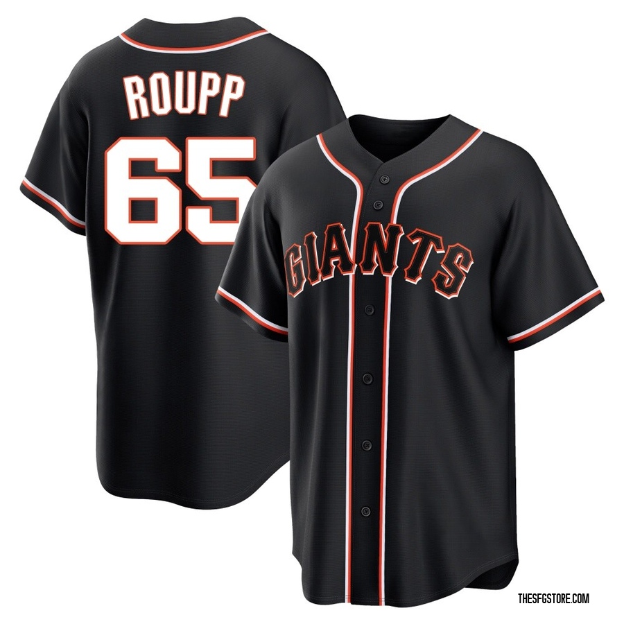 Black Replica Landen Roupp Men's San Francisco Giants Fashion Out Jersey